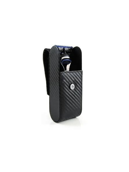 Estuche Viaje Piel Maquinilla Mach3 o Fusion Edwin Jagger