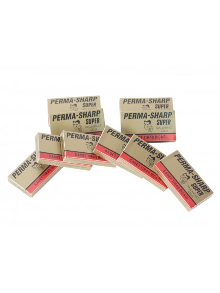 50 Cuchillas Afeitar Doble Hoja Perma-Sharp