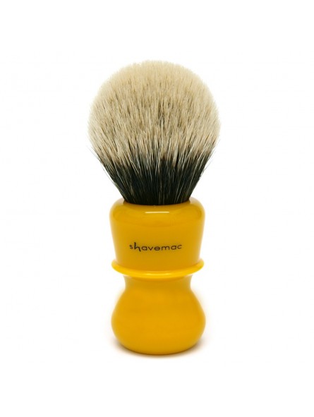 Brocha de Afeitar RB3 Punta Plata Dos Bandas Seta 54mm Butterscotch Shavemac