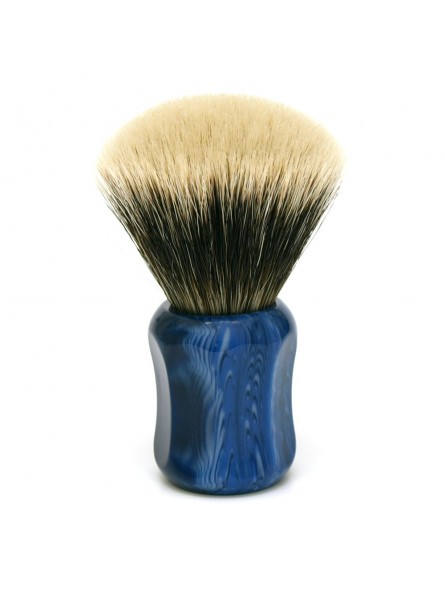 Brocha de Afeitar MB2 Punta Plata Dos Bandas Seta 50mm Azul Mármol Shavemac