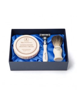 Taylor of Old Bond Street Victorian Sandalwood Shaving Cream, brush and razor Gift Box Set