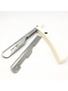 Navaja Barbero Acero Inoxidable Parker PTW Blanca