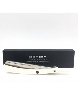 Navaja Barbero Acero Inoxidable Parker PTW Blanca