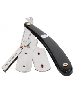 Navaja Barbero Acero Inoxidable Parker 33R Negra